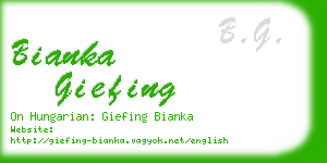 bianka giefing business card